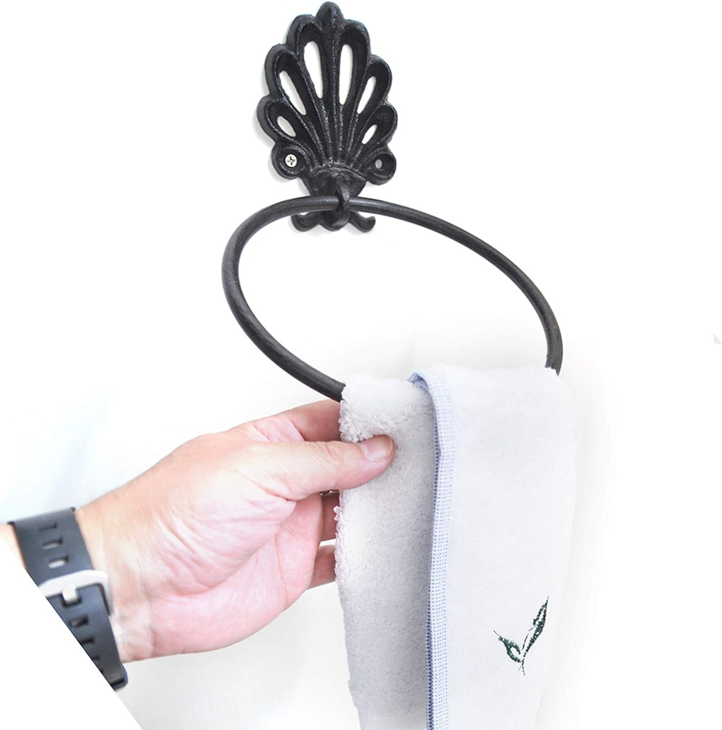 2PCS Towel Rack, Towel Shelf,Antique Hanging Vintage Towel Ring, Bathroom Accessories, Suitable for Bathroom, Kitchen and Toilet(2*Towel Ring)