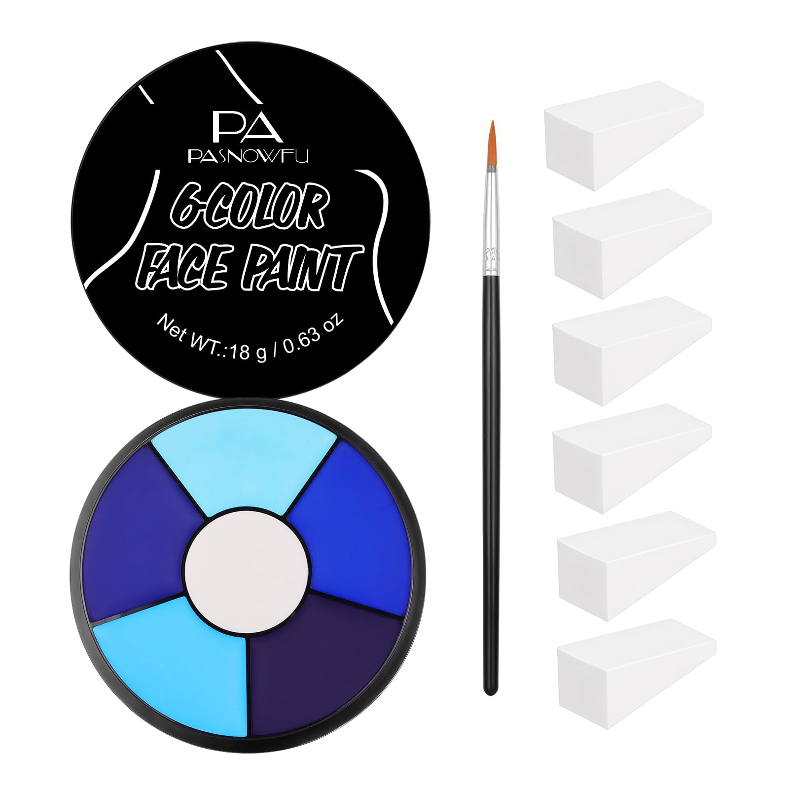 Blue Face Body Paint, 6 Colors Body Paint SFX Makeup Palette Avatar Makeup