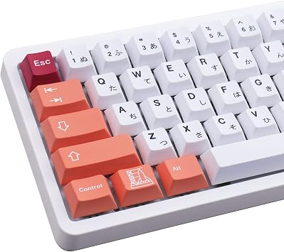 Hyekit PBT Keycaps, 143 Keys Liftoff Keycaps Dye-Sublimation 6.25u 7u Spacebar PBT Keycap Set Cherry Profile Japanese Custom Keycaps for Mechanical Keyboards