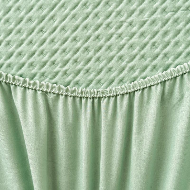 Waterproof Mattress Protector, Breathable Fitted Mattress Pad Cover with Deep Pocket Up to 11'', Noiseless, Anti - Slip, Machine Washable (Green,King 78"x80")