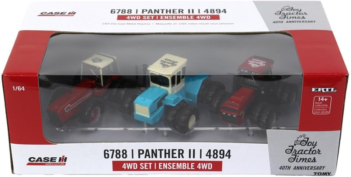 ERTL 1/64 Case IH & IH 4WD 3 Tractor Set, Toy Tractor Times 40th Anniversary 44388