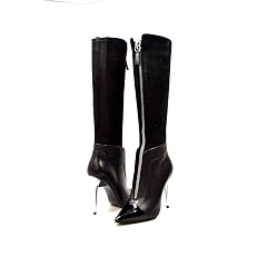 Womens Extra Slim Collection French Leather Suede Dress Boots 12-13 Calf Size
