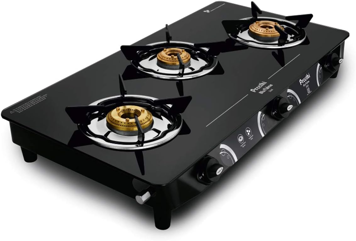 preethi zeal glass 3 burner gas stove