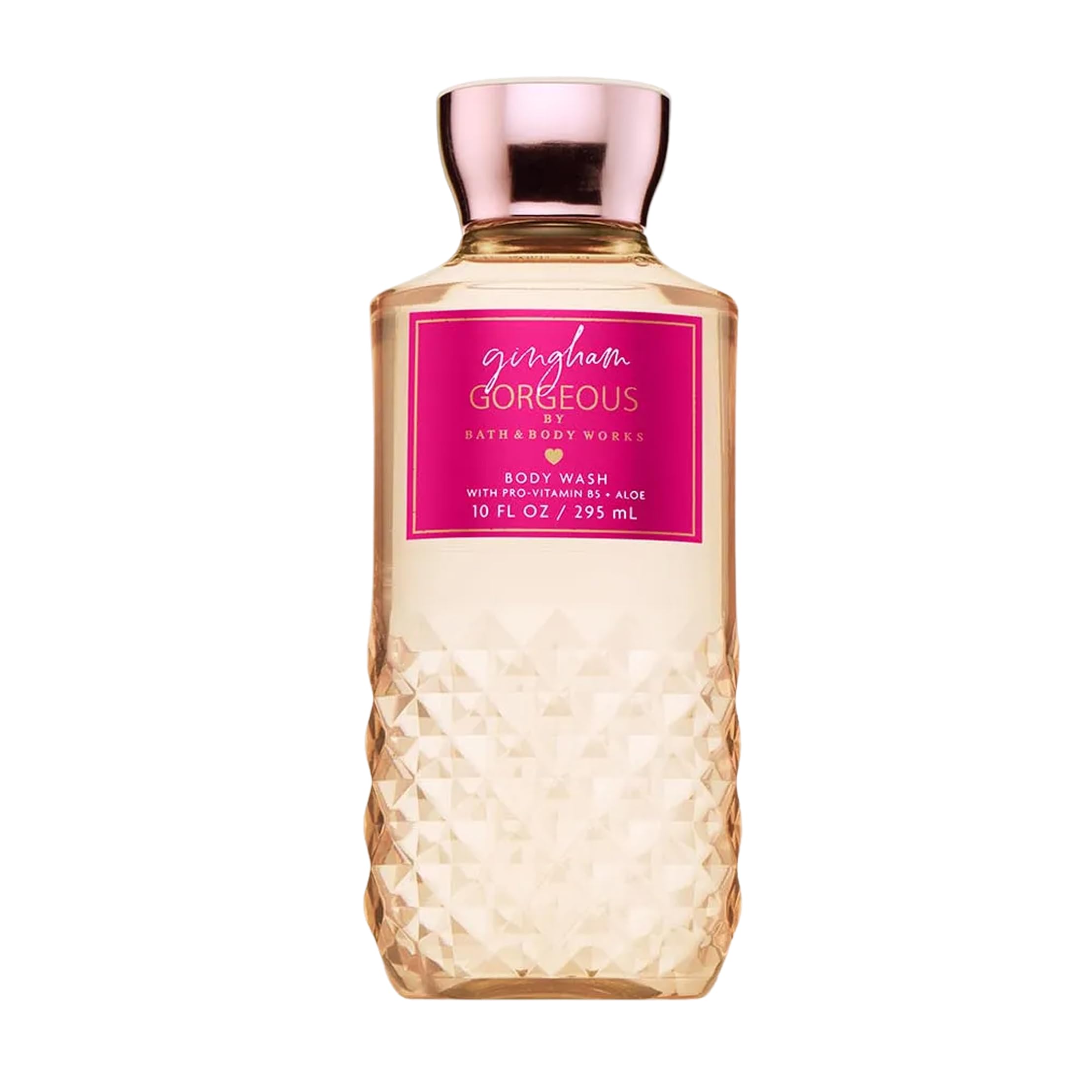 Gingham Gorgeous Body Wash, Nourishing Cleanser with Pro-Vitamin B5 & Aloe – Pink Strawberries, Peony Blooms, and Peach Nectar, Gentle for Daily Use, 10 fl oz - 1 Pack