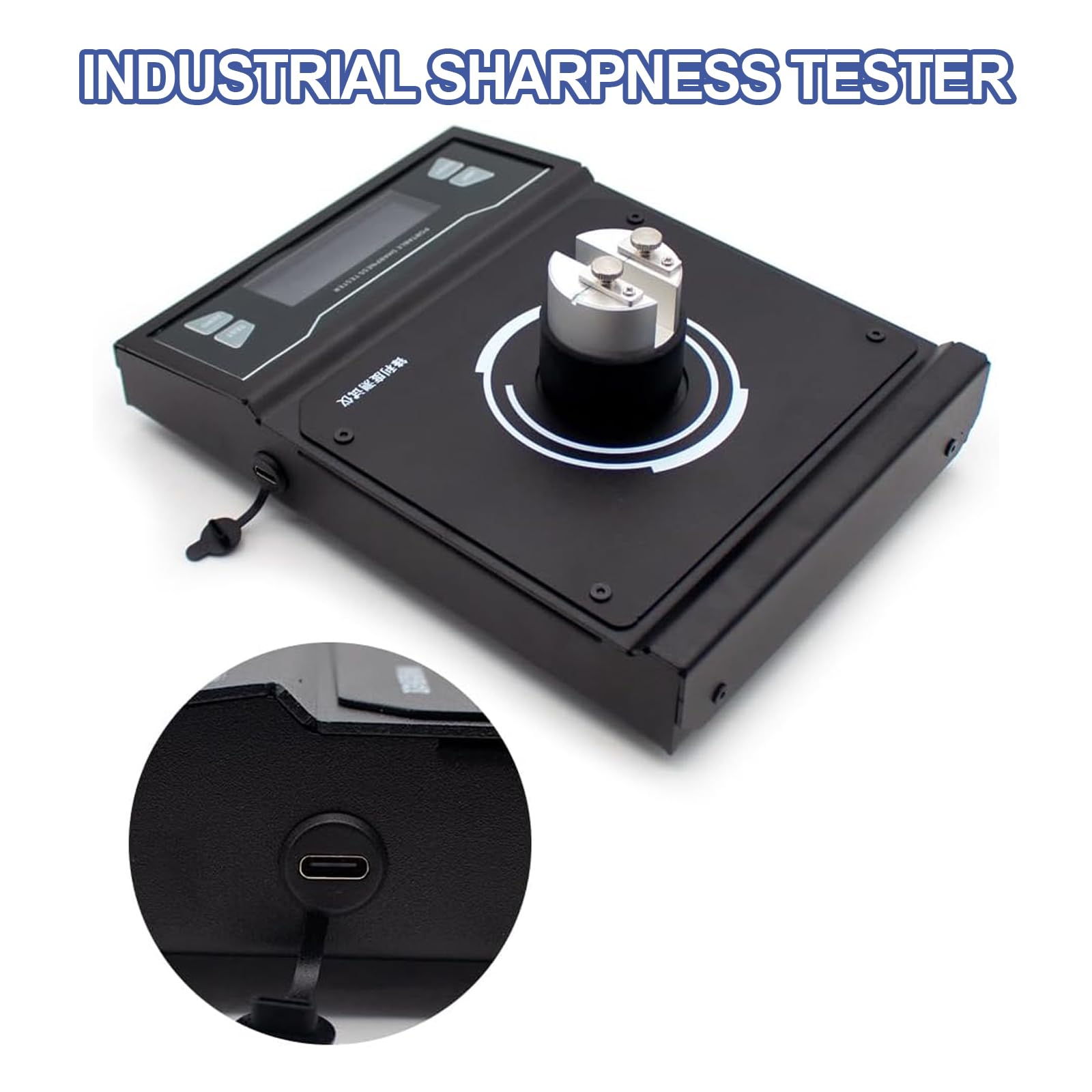 Tester di affilatura della lama, strumento portatile di rilevamento dei bordi con alta sensibilità, assorbimento libero a 360°, risoluzione 1g/0.1g per vari coltelli