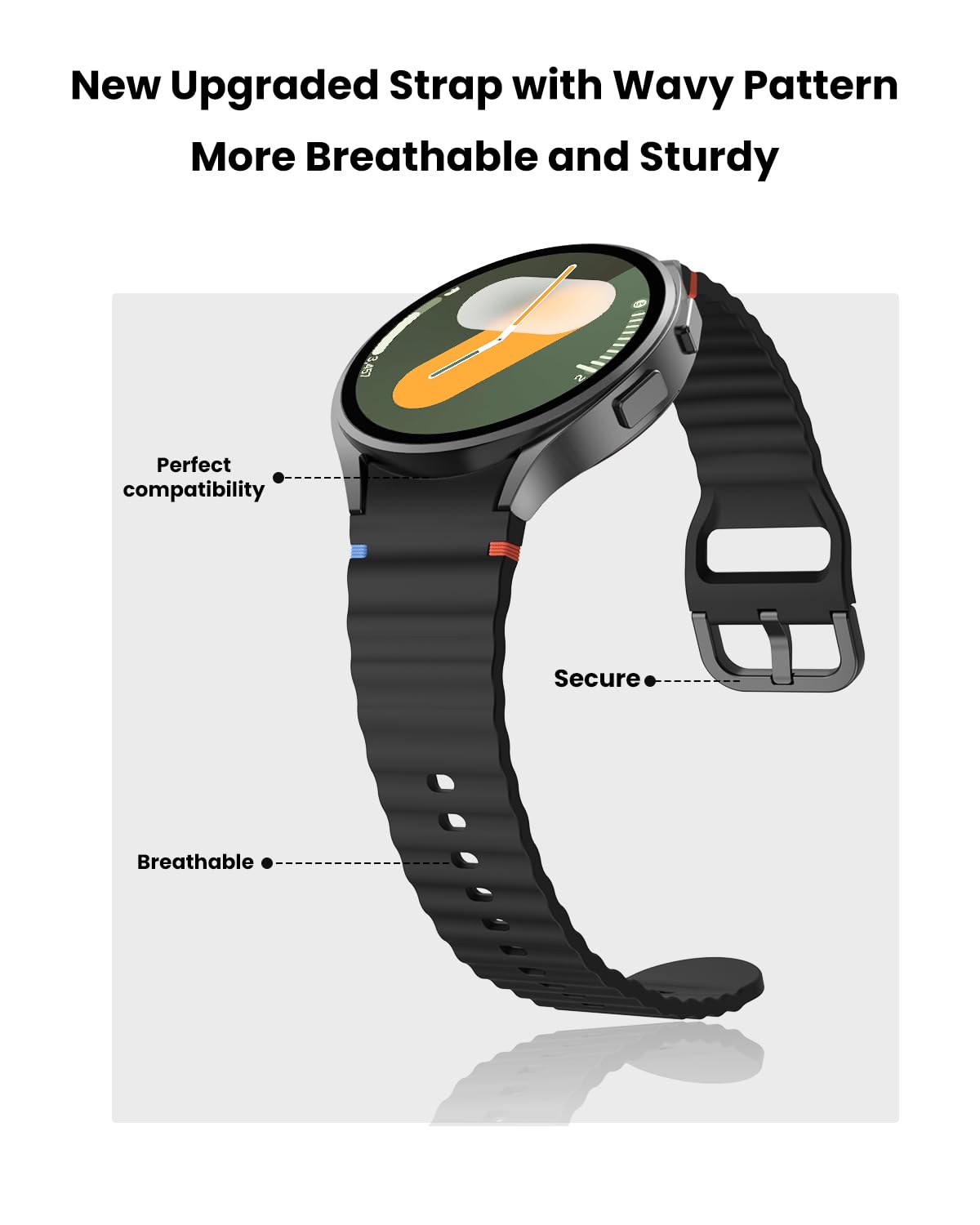 Yoohoo Cinturini da 20 mm per Galaxy Watch 7/6/5/4/FE 40 mm 44 mm, Galaxy Watch 6 47 mm 43 mm/Galaxy Watch 4 Cinturino Classico 42 mm 46 mm/Watch 5 pro 45 mm, Cinturini per da Donna a Uomo