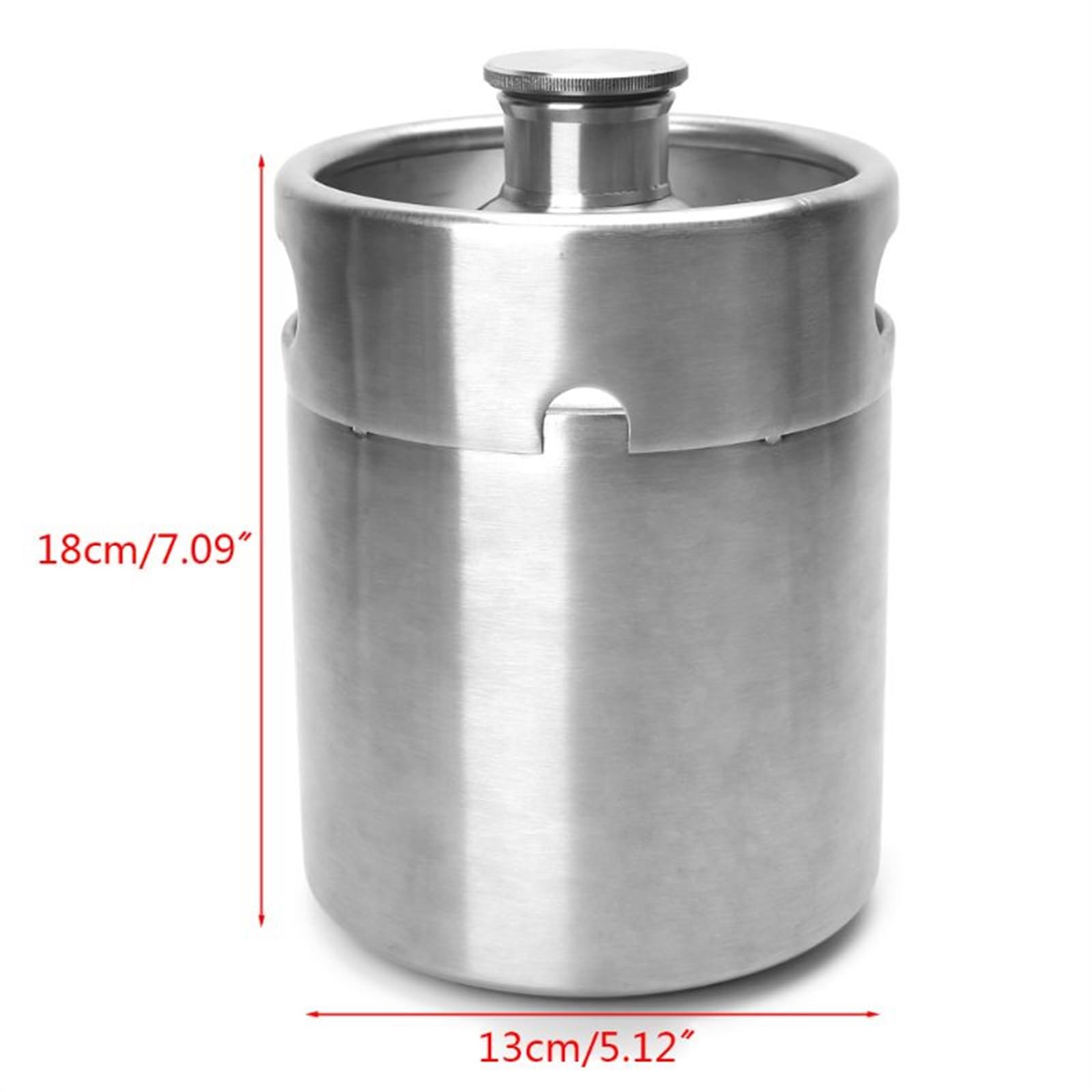 bierbrauset 1 STÜCK 2 L Bierfässer Edelstahl Mini Bier Growler Für Party Bier Druckminderer