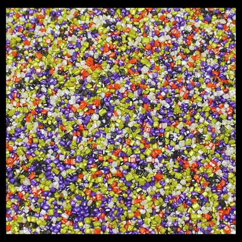 Image of Confect Halloween Sparkling Sugar Mix - White, Orange, Purple, Ghost Black & Ghastly Green - Edible Decorative Sugar for Cakes, Cupcakes, Cookies & Desserts - Phantom Festival Sprinkles- 4.2 Oz