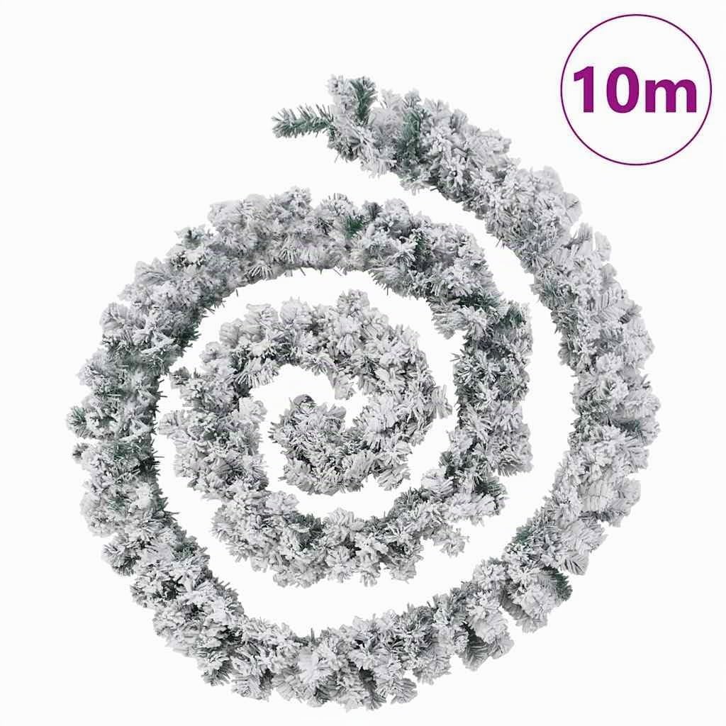 vidaXL Weihnachtsgirlande mit LED-Leuchten Grün 10 m PVC