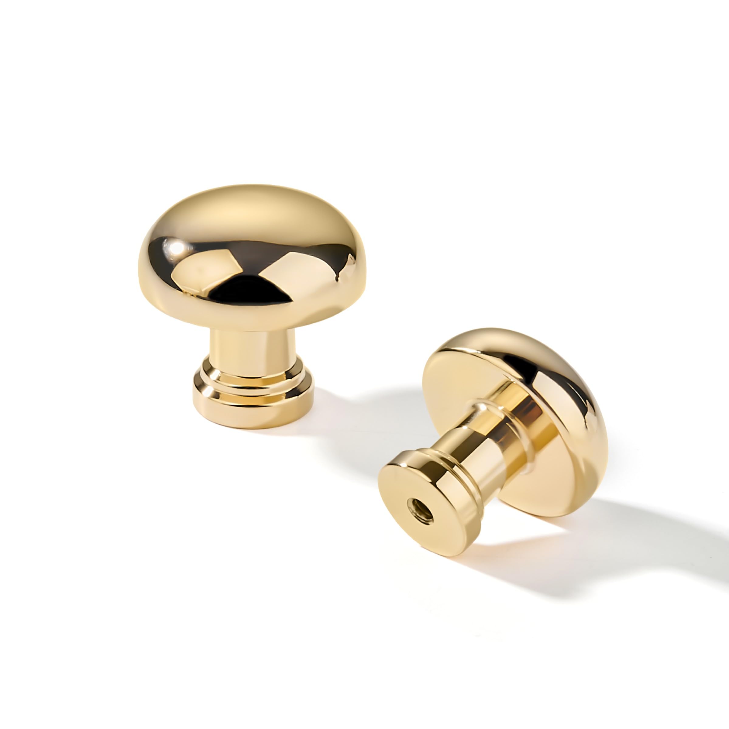 KHTUMEWARE Handmade 100% Solid Real Brass Unlacquered Brass Cabinet Knobs image