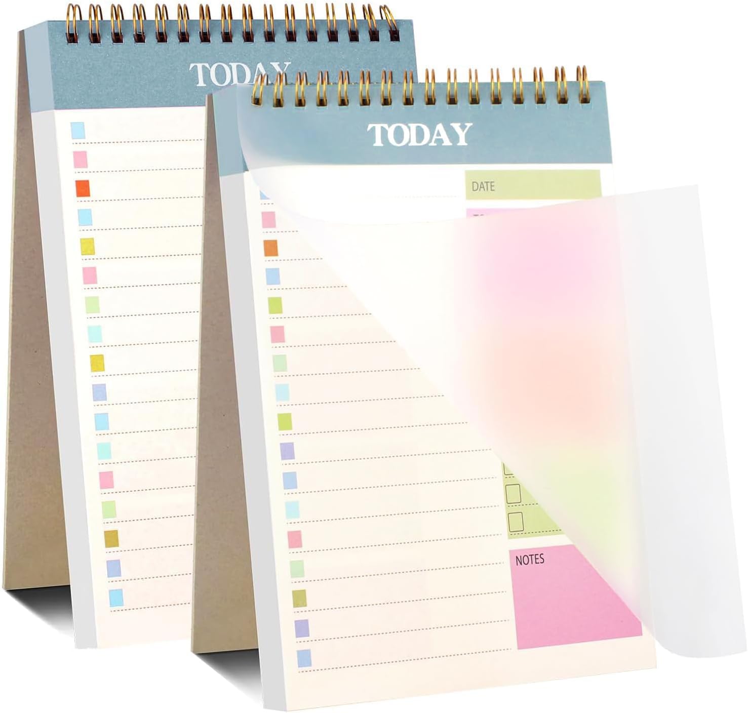 Daily Planner Notepad,DGBAY 2 Packs To Do List Notepad,104 Pages A5 ...