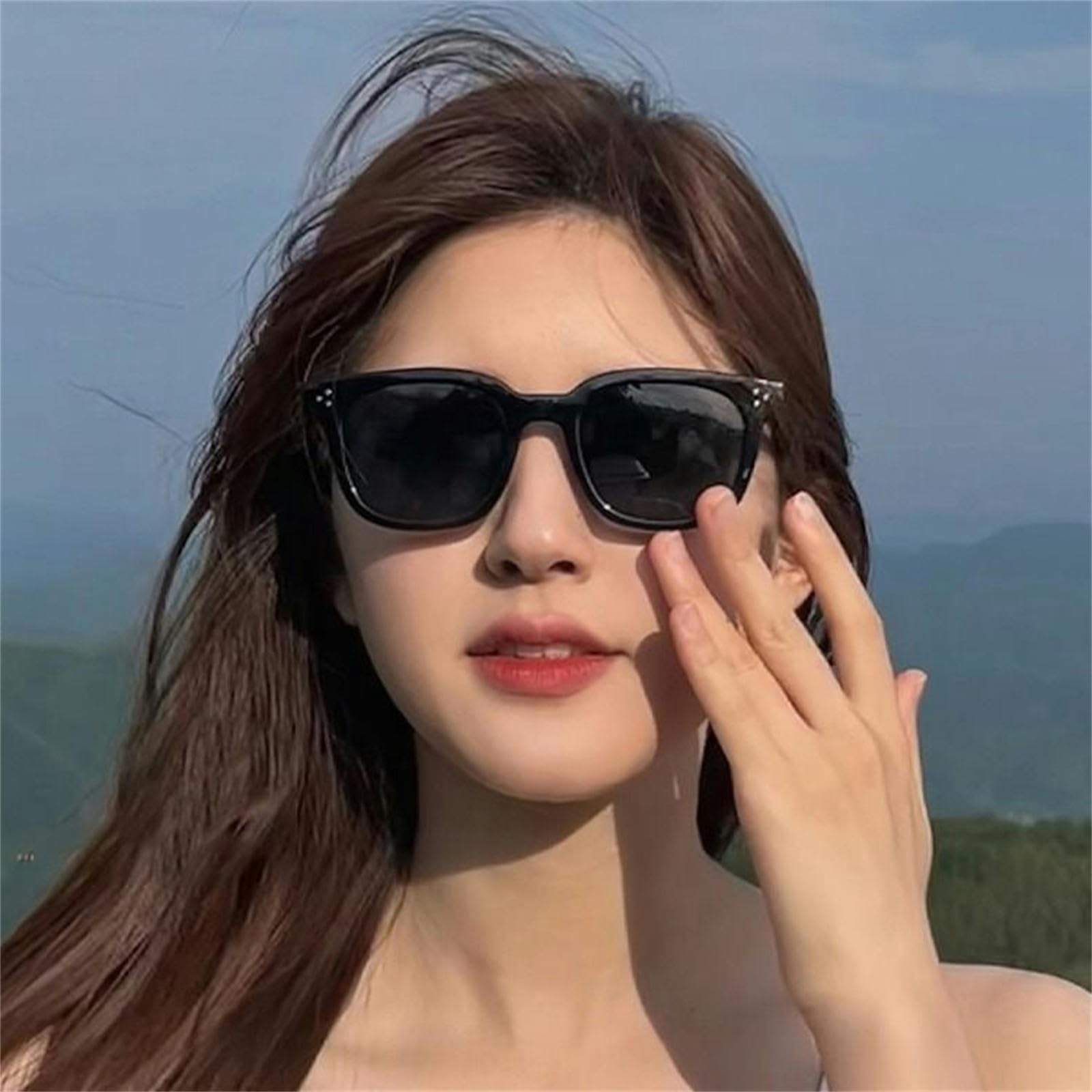 Occhiali da Sole da Donna Occhiali da Sole per Donne Protezione Solare Occhiali da Sole da Sole da Sole Guida per Gli Uomini per Uomini-pieni Gialli Chiari con Cornice Nera