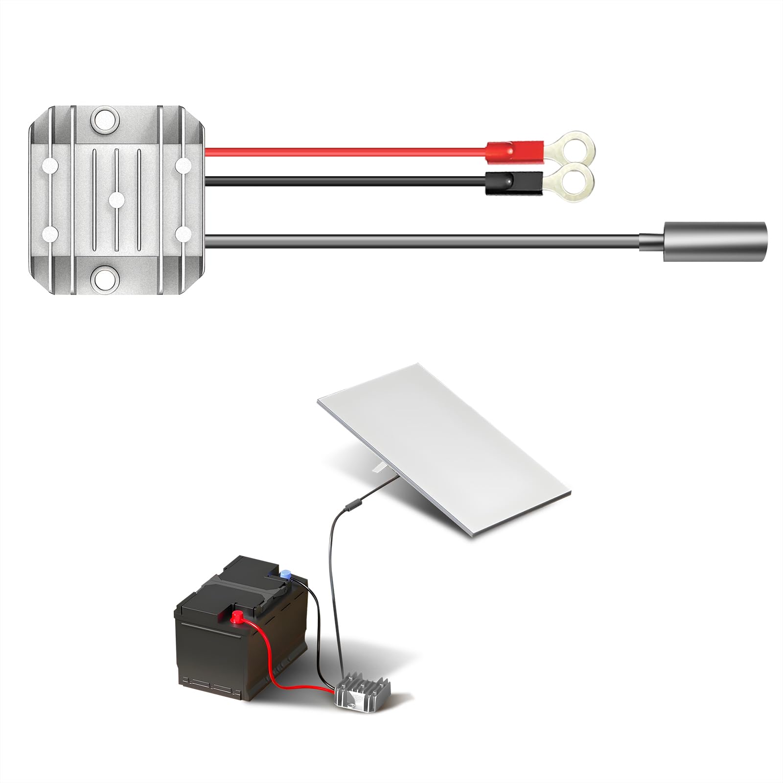 Starlink - Mini adaptador de 12 V, 12 V/24 V a 48 V, entrada de batería, convertidor de impulso, salida de 1,5 A, 72 W, puerto hembra CC impermeable de 18 AWG (25 cm) compatible con máx. 45 m/150 pies