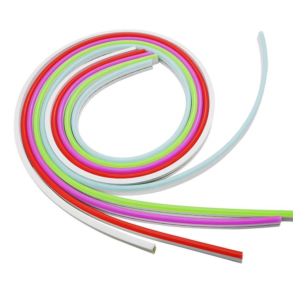 Tira de luz de neón LED de silicona de 5M, cinta de cuerda impermeable Flexible de 12V, 1 Uds.