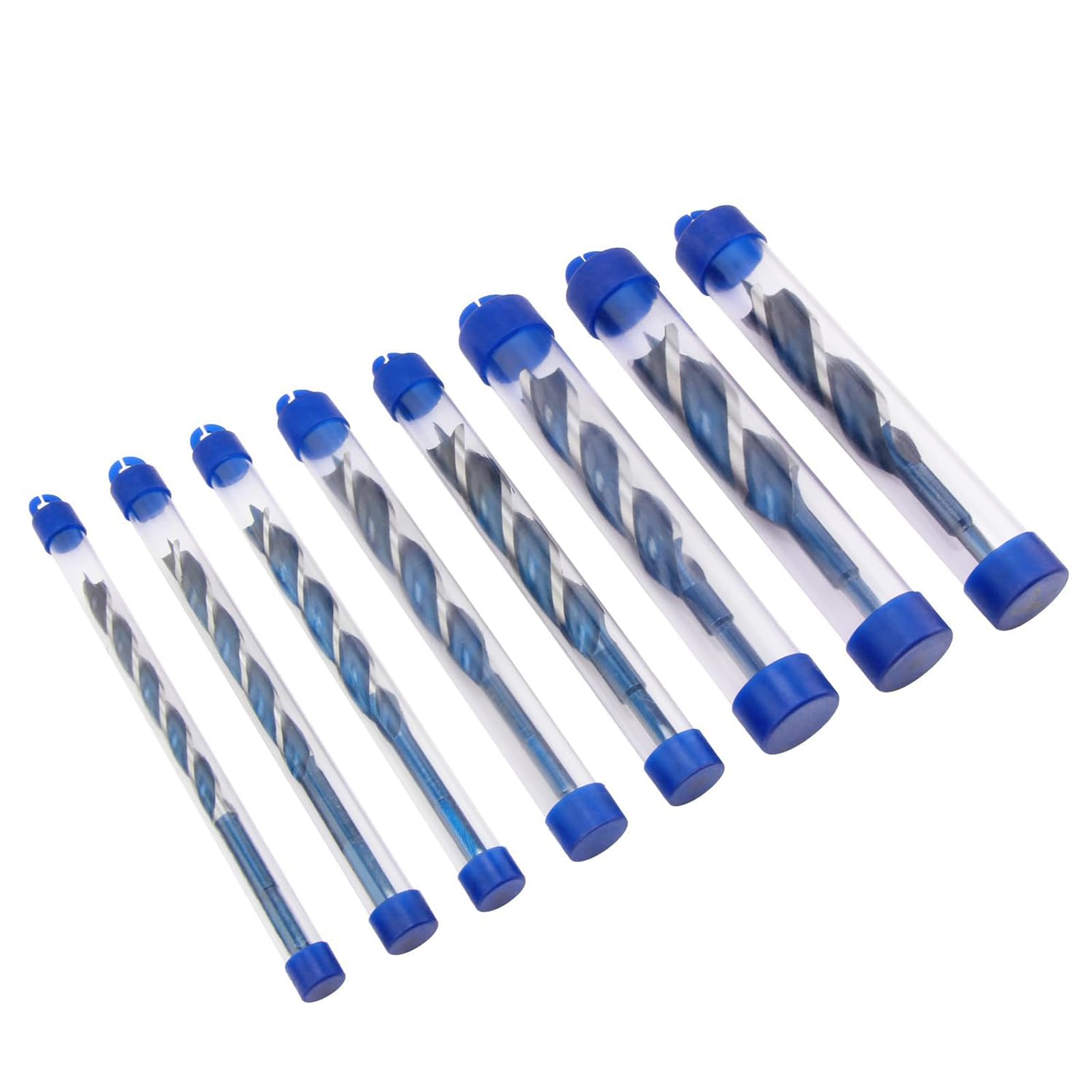 Lot de 8 foret bois hélicoïdaux –Tige hexagonale 6,35 mm – 8mm à 22mm – Foret à bois hélicoïdal adapté au bois dur et au bois tendre