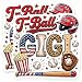 T-Ball Gigi Magnets - Baseball Grandma Accessory - Sports Fan Grandparent Decor - Game Day Fun - 2 Pack - 5" Design - Sticks to Fridges, Lockers, Toolboxes & More - Made in USA - AQM14047