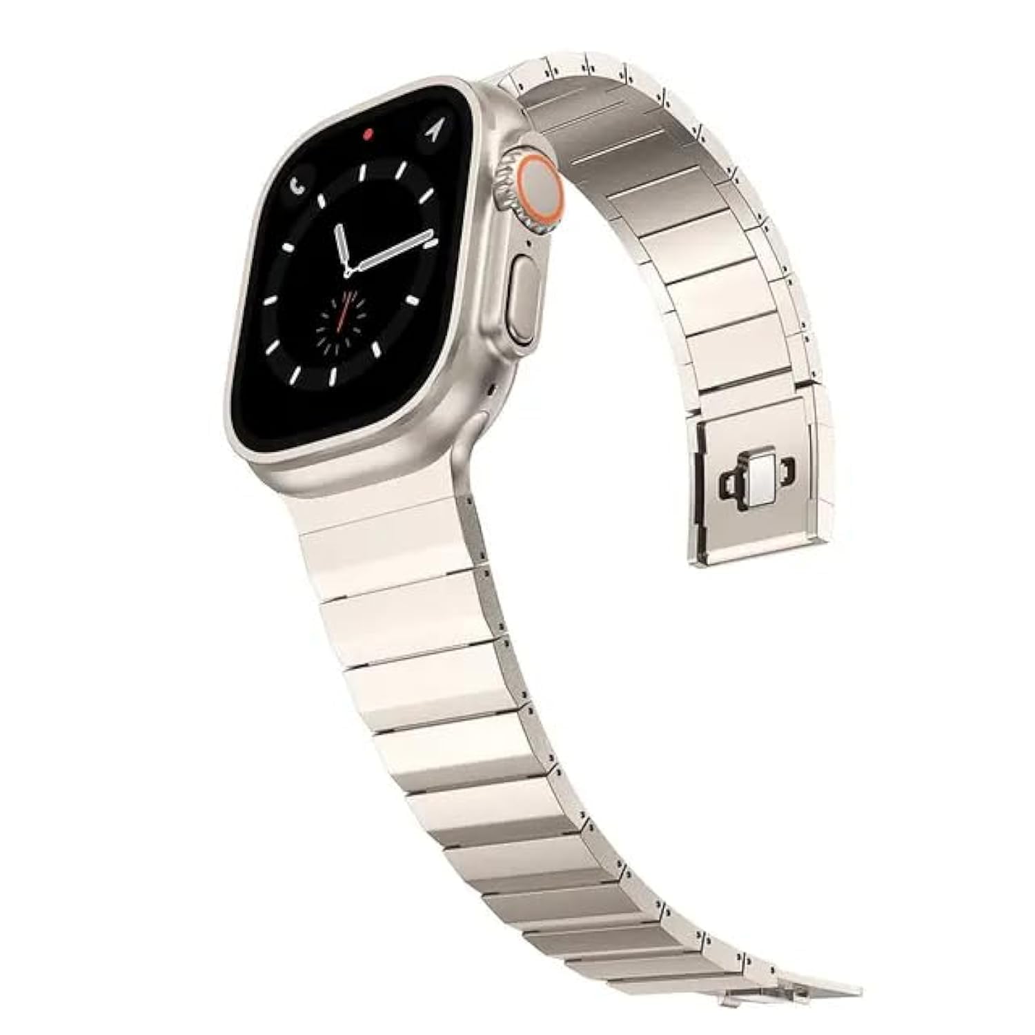 Titanium Metal Band Compatible with Apple Watch Series 11 | Series 10 | Ultra 3 | Ultra 2 | 9 | 8 Ultra | 8 | 7 | 6 49/46/45/44mm, 50g Light Wieght With Magnetic Closure Strap