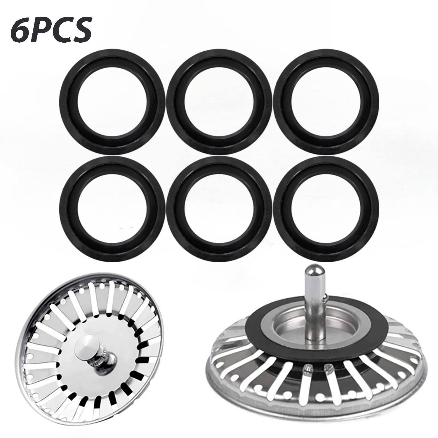 Juntas de goma para fregadero cocina 54 mm 32 mm recambio filtros cesta desagüe