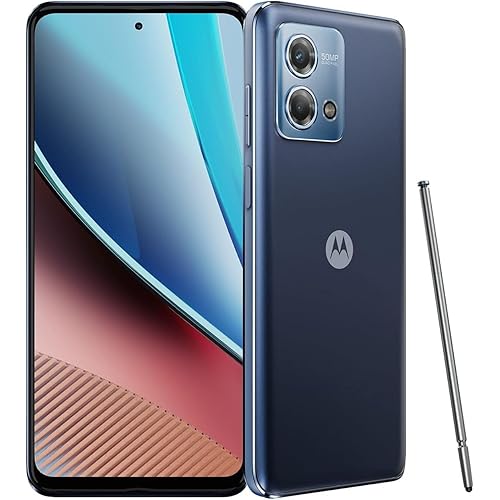 Motorola Moto G Stylus 4G (2022) XT2211 128GB Storage 4GB RAM 6.8" FHD+ Display 50MP Triple Camera Built-in Stylus Cricket Locked Twilight Blue (Renewed)