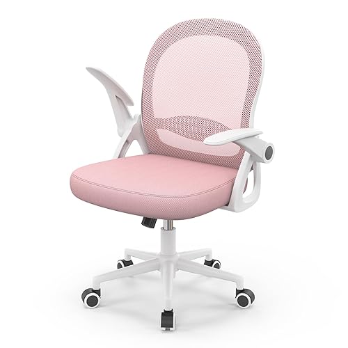 rattantree Silla de Oficina, Silla de Escritorio Ergonómica con Respaldo de Malla Transpirable y Asiento, Rosa