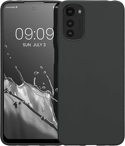 Miniatura 5 de kwmobile Funda compatible con Motorola Moto E32 - Funda protectora de silicona TPU suave y delgada - Negro mate