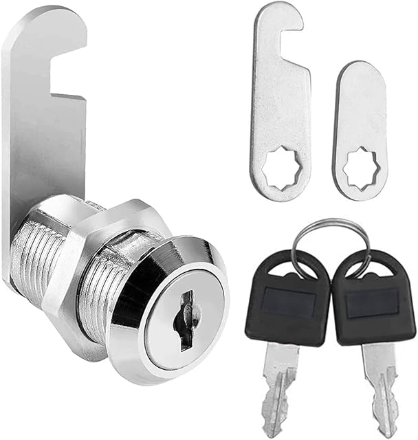 Litensh 5/8 Inch Security Mailbox Lock, 16mm Letter Post Box Lock, Cabinet Drawer Cam Lock, Toolbox Door Cupboard Locks with Different Keys (1, 16MM)