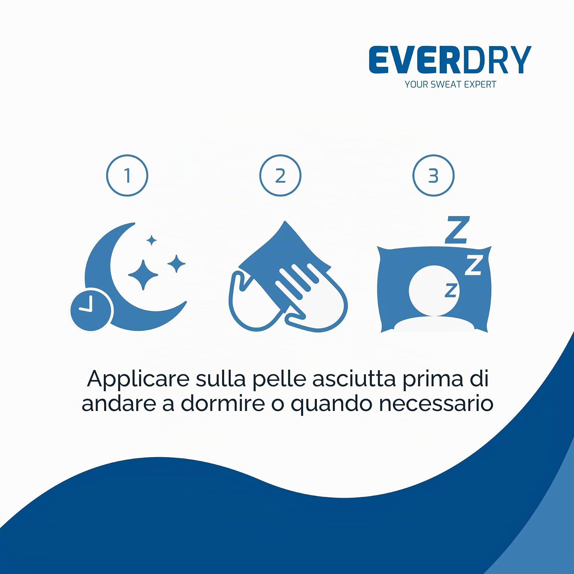EVERDRY Antitraspirante Plus salviette per la cura contro la sudorazione di corpo, viso e piedi, 10 panni per corpo, viso e feet con aloe vera, salvia e allantoina
