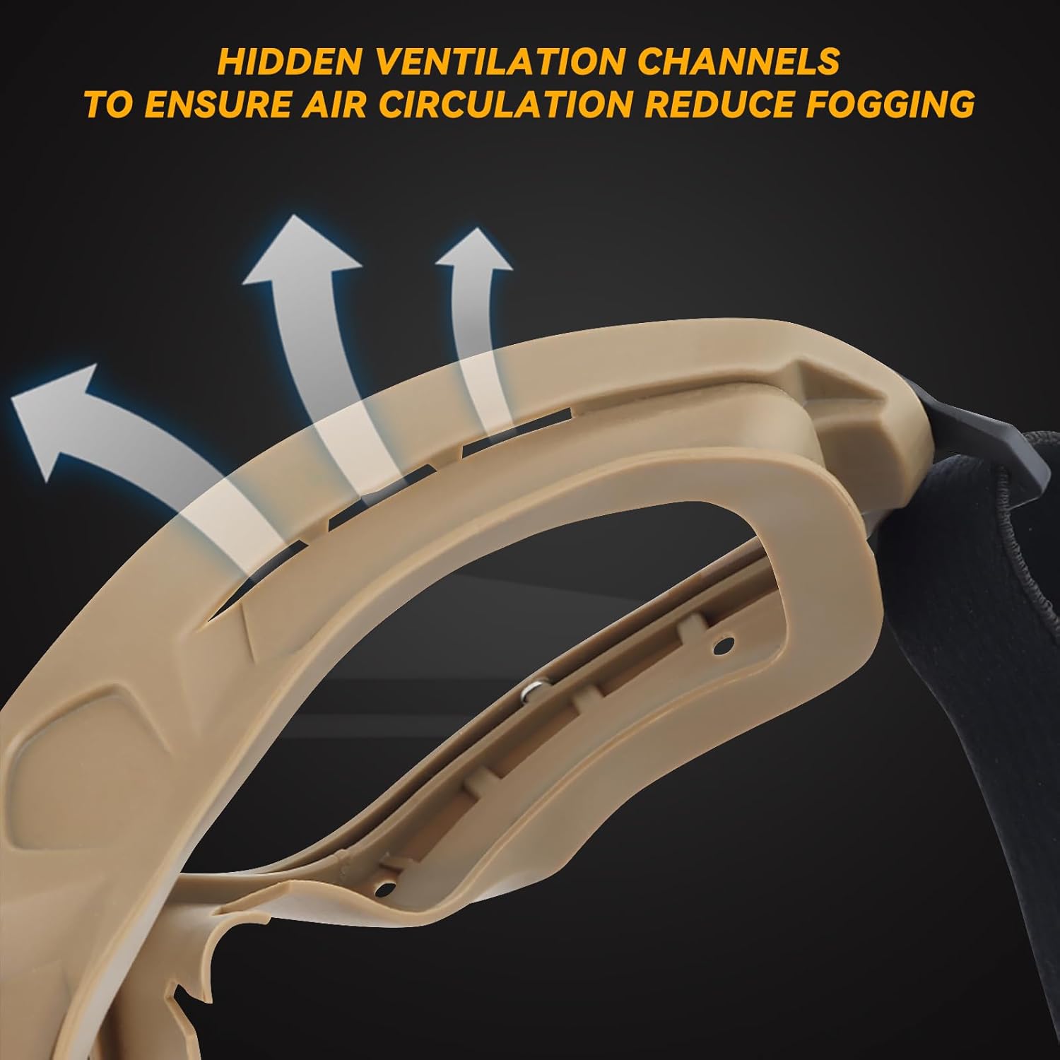 Qavctw Airsoft Goggles Anti Fog, Outdoor Sports Goggles Fits Most Helmets Tactical Military Glasses for Games Sports Shooting