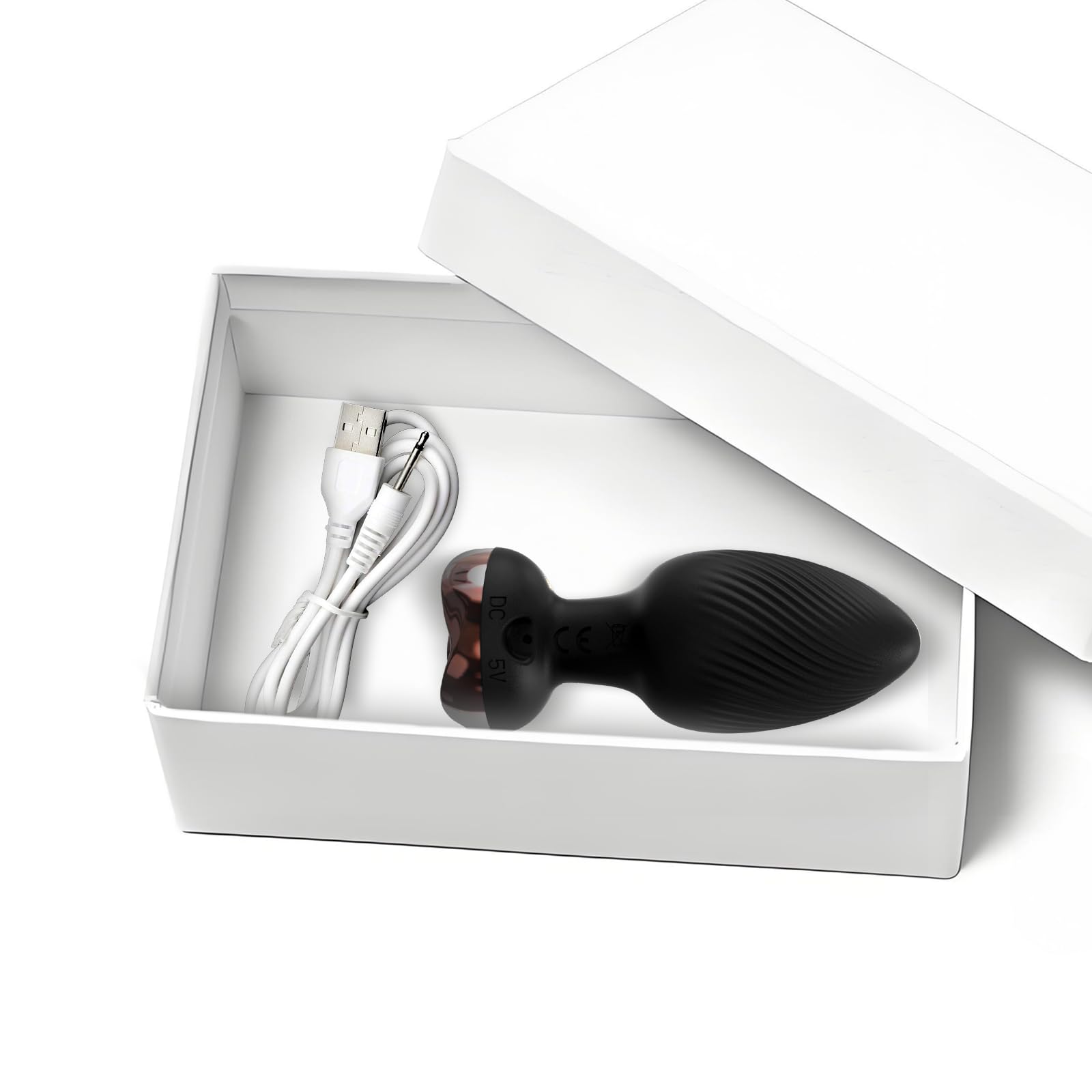 DOY USB Cavo di Ricarica CC 2.5mm Cavo Caricabatterie CC di USB Ricambio per Ricarica per Giocattoli 【1 pezzi Cavi USB+Regalo Giocattoli per Adulti】 (Black)