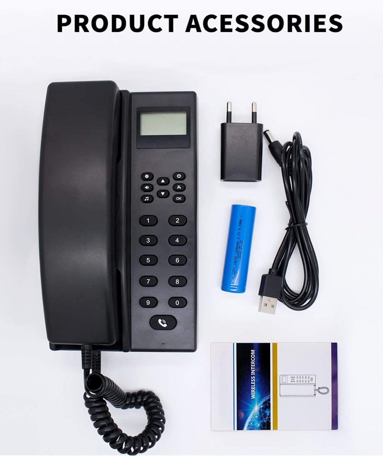 Citofono senza fili, citofono telefonico, sistema di comunicazione bidirezionale per casa, citofono telefonico sicuro per chiamate, oltre 3280 metri di distanza, per magazzini, uffici, ville, casa