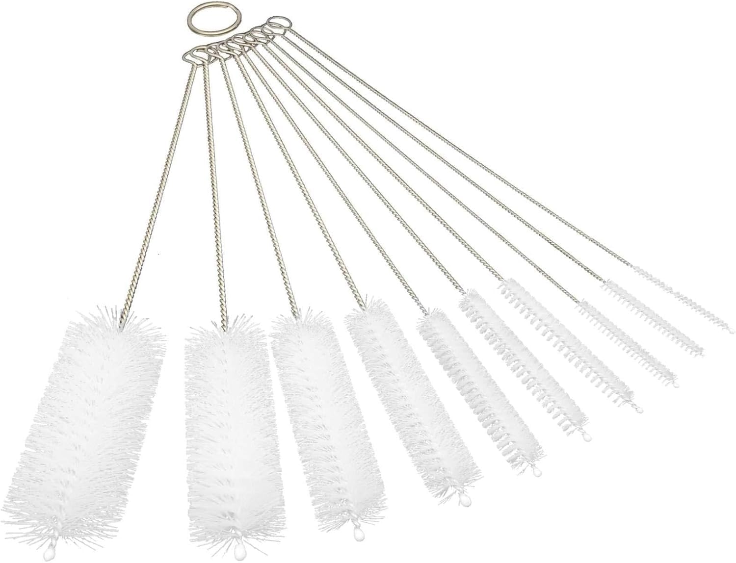 Hnswwgew 10 Pcs Straw Cleaner Brush, Bottle Cleaning Brushes, Pipe Tube Cleaner Brush Set, Straw Cleaner Brush With Hook And Loop, For Sippy, Cup, Straw, Teapot, Nozzle