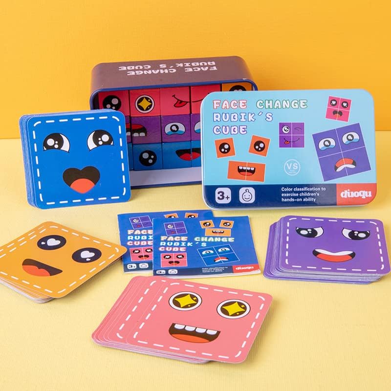 Little MindWooden Face Cube Change Puzzle for Kids, Emoji Expressions Matching Game, Gifts Boys & Girls, 16 Face Blocks & 72 Playing Cards, 3+ Years (B0CZPHNY87) Amazon Price History, Amazon Price Tracker