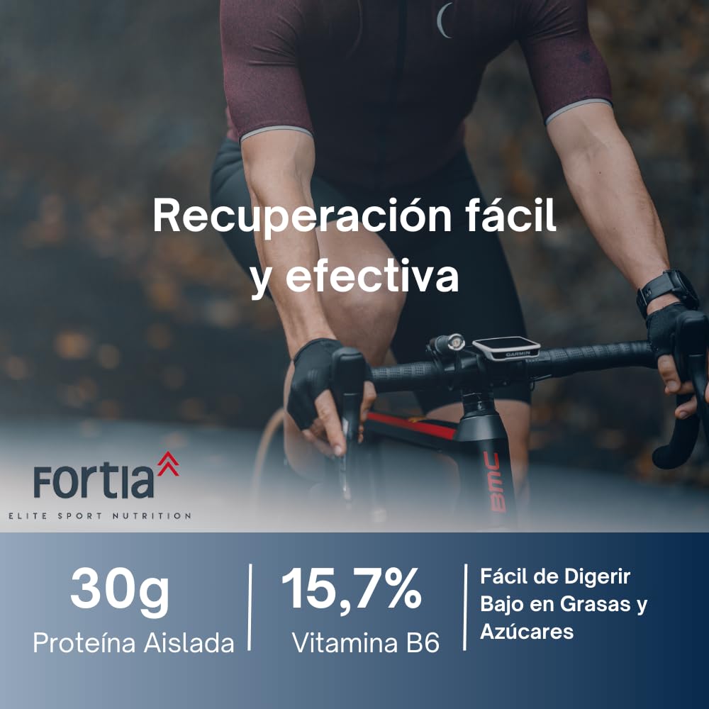 FORTIA Proteinas Whey 30 g por Batido | Proteína en Polvo Premium de Suero de Leche Sabor Chocolate 900g | Whey Protein para Masa y Recuperación Muscular | Bajo en Grasa y Fácil Digestión