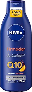 NIVEA Loção Hidratante Firmador Q10 + Vitamina C Pele Seca 200ml - Hidratante que melhora a elasticidade da pele em 10 dias, previne a flacidez e ainda hidrata intensamente, ideal para pele seca
