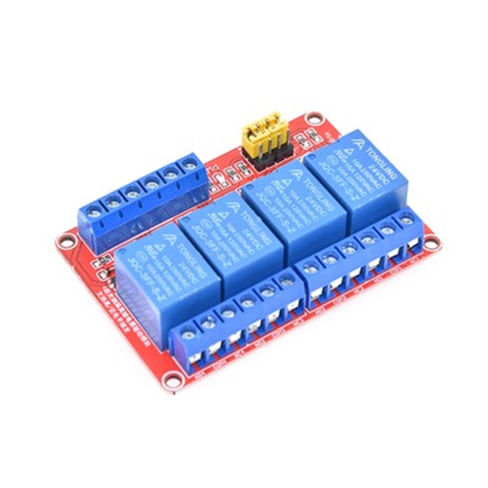 Module de Relais DC 5V 12V 24V 1 2 4 8 canaux, Bouclier Carte avec Support optocoupleur, déclencheur Niveau Haut et Bas