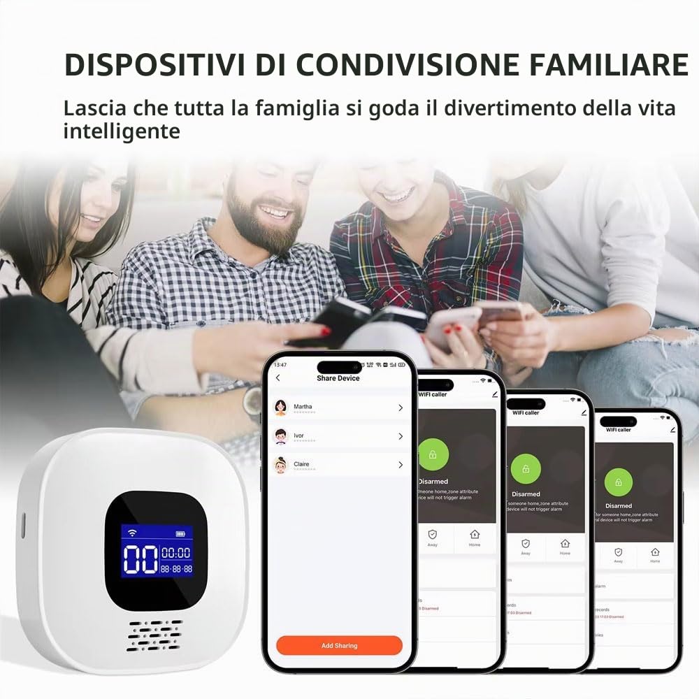 VOCA Smart WiFi Wireless SOS Pager, Pulsante di chiamata e Orologio – Pulsante di panico e Allarme di emergenza per anziani, pazienti e disabili | WiFi 2.4G | Include ricevitore, pulsante di chiamata