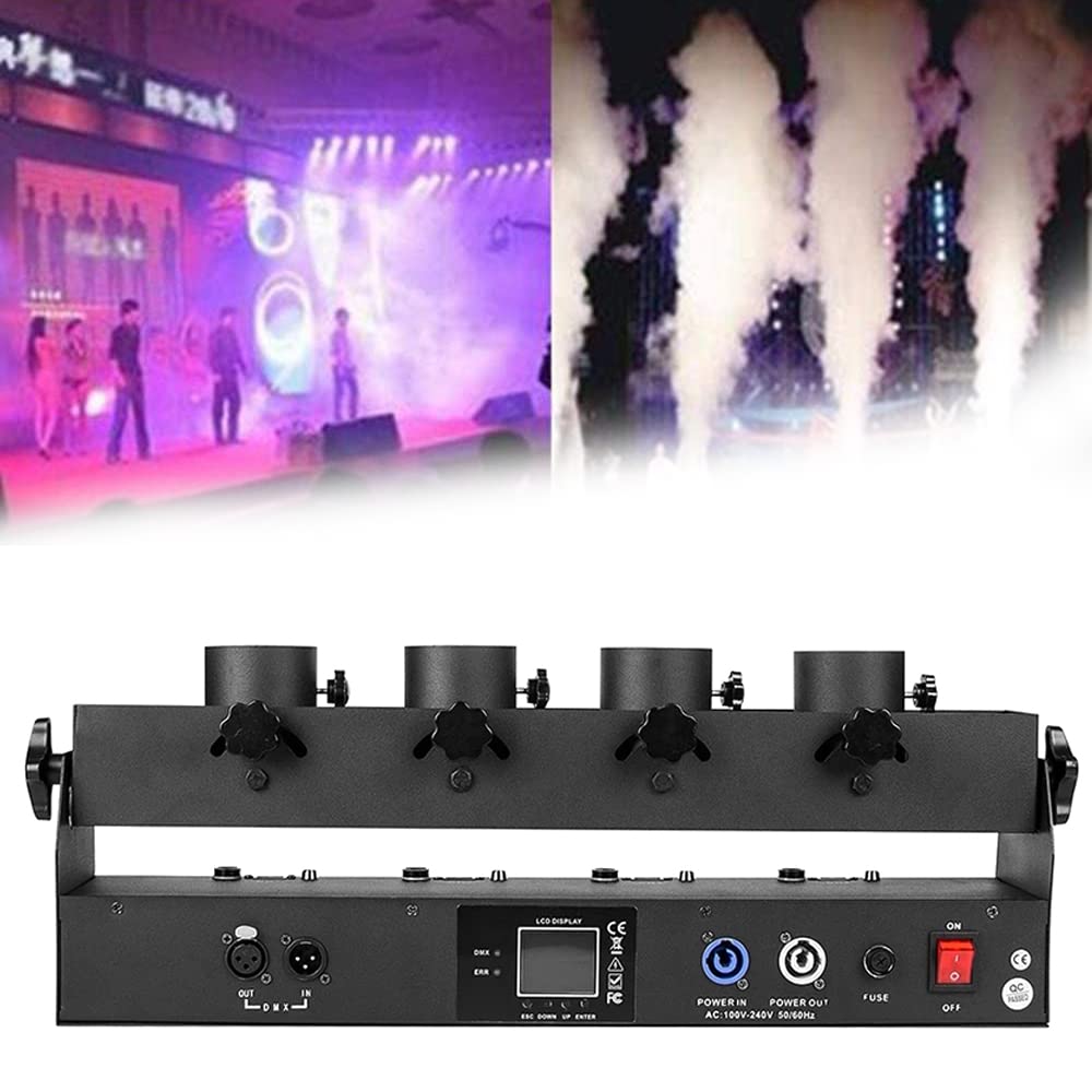 DMX Confetti Shot Machine Four-Head, Electric Confetti Launcher, control remote Four Head Electric Paper Jet Machine, for Dj, Disco,Wedding, Stage Effect