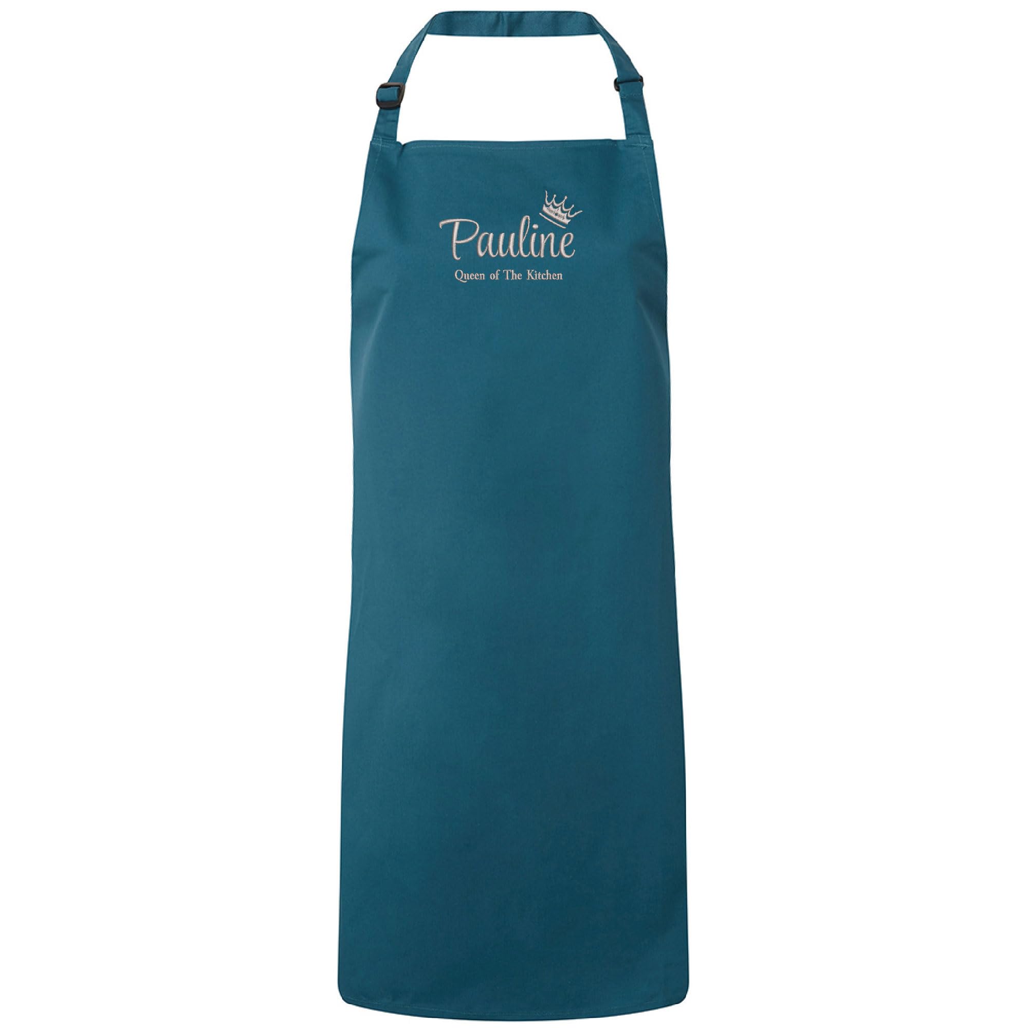 Personalised Embroidered Apron Ladies Apron, Baking Apron, Kitchen Apron, Mother's Day Gift, Birthday Gift, 15 Colours Avalable (Teal)