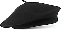 CHAPEAU TRIBE French Wool Beret Hat - Classic Stretchable One Size Fits Most - Stylish Parisian Chic for Men & Women