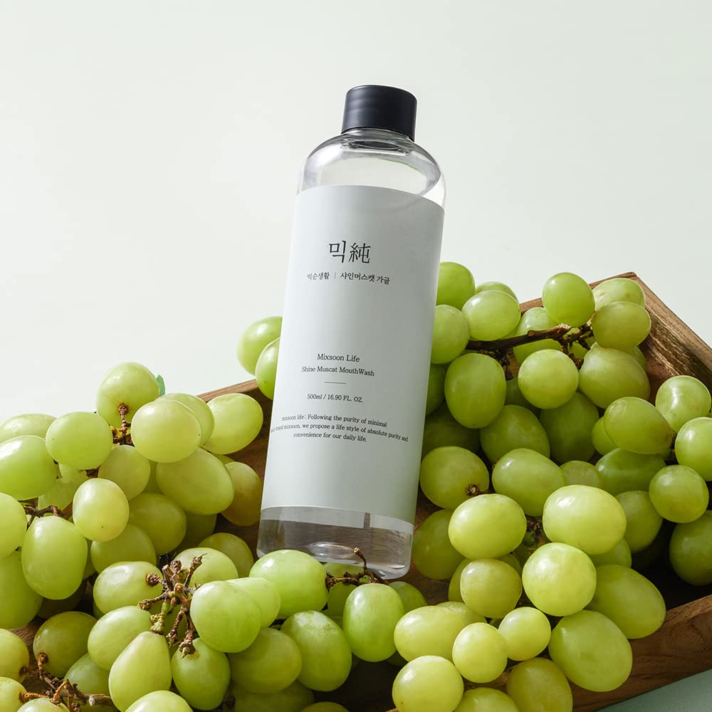Mixsoon Mild Mouthwash (Shine Muscat Flavor), Alcohol-Free, Hydrating & Refreshing Mouthwash with Chitosan, Green Tea Extract - Image 2