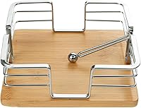 Vista 8 de Nature Tek - Servilletero cuadrado de bambú natural, con peso, 7 3/4 x 7 3/4 x 2 3/4 pulgadas, caja de 1 unidad