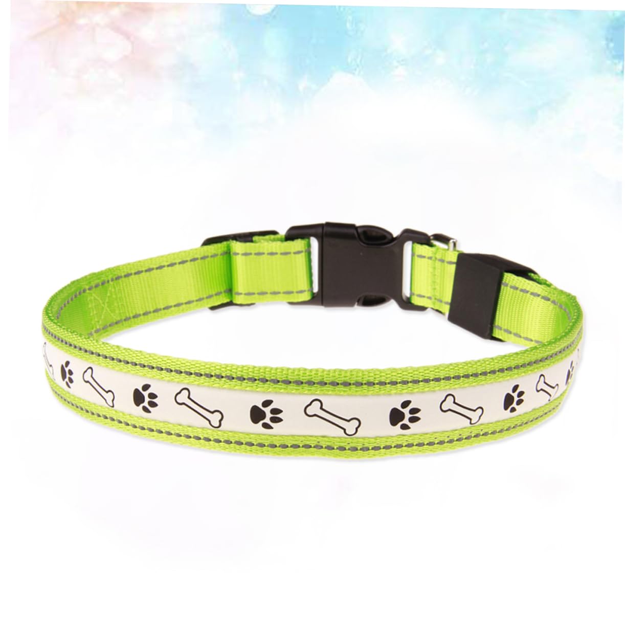 BESPORTBLE colletto illuminato Collare USB ricaricabile Collare LED regolabile di ricarica luminoso collana flash per animali domestici a LED per cani