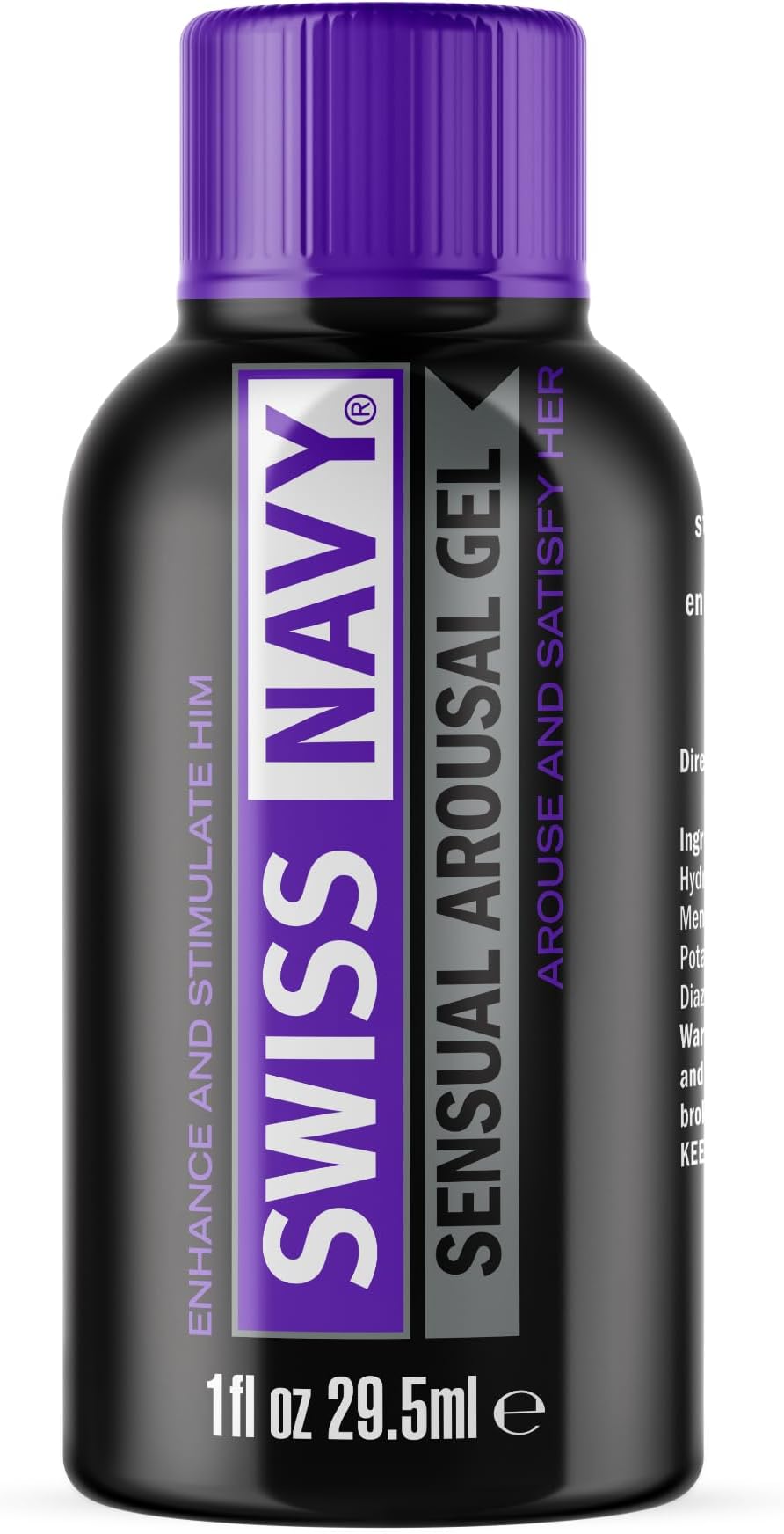 Swiss Navy Sensual Arousal Gel - 1 oz - Water-Based Gel for Men, Women & Couples - Slick, Long-Lasting, Stay-On Formula - Easy to Clean