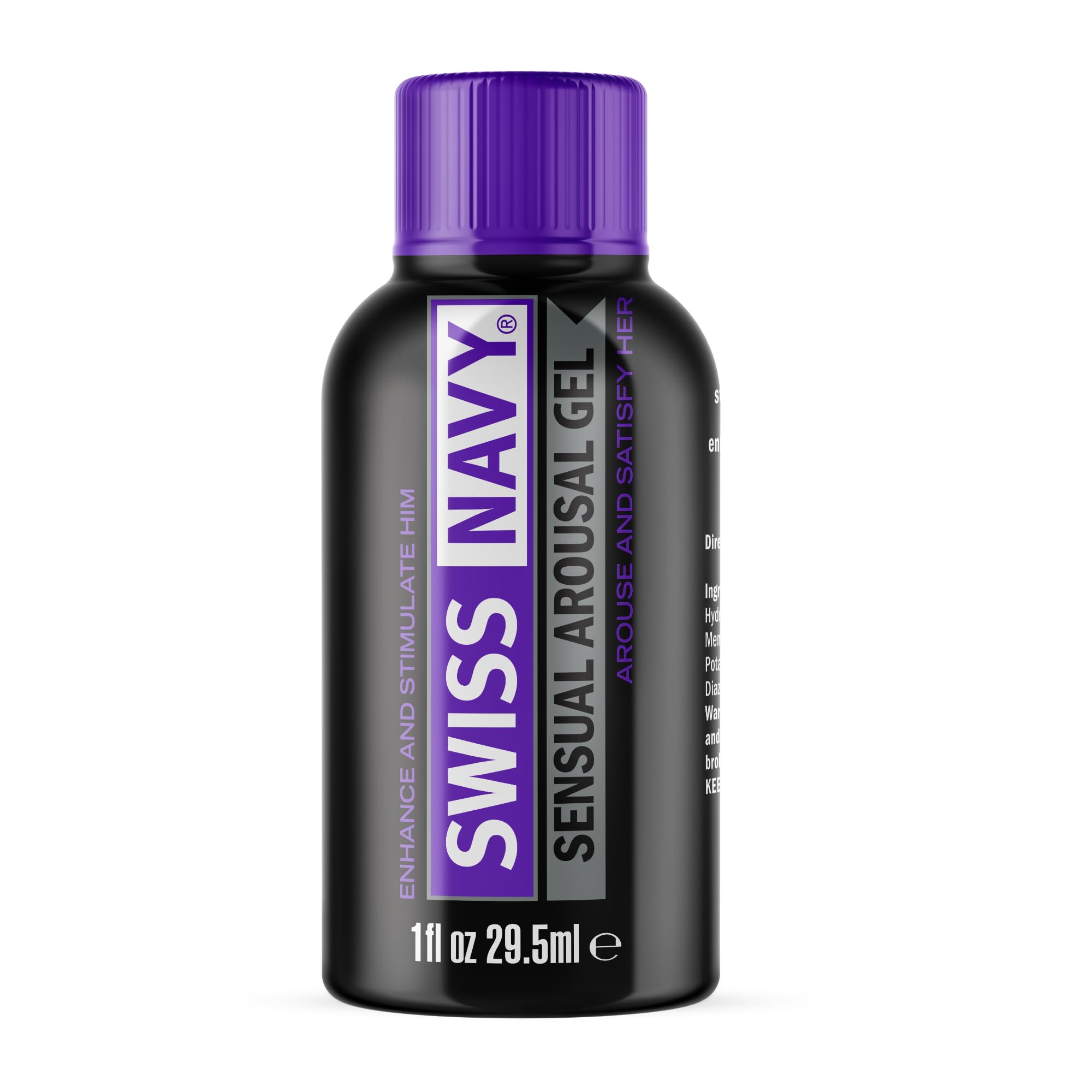 Swiss Navy Sensual Arousal Transparent Lubricants, Black, 30 ml