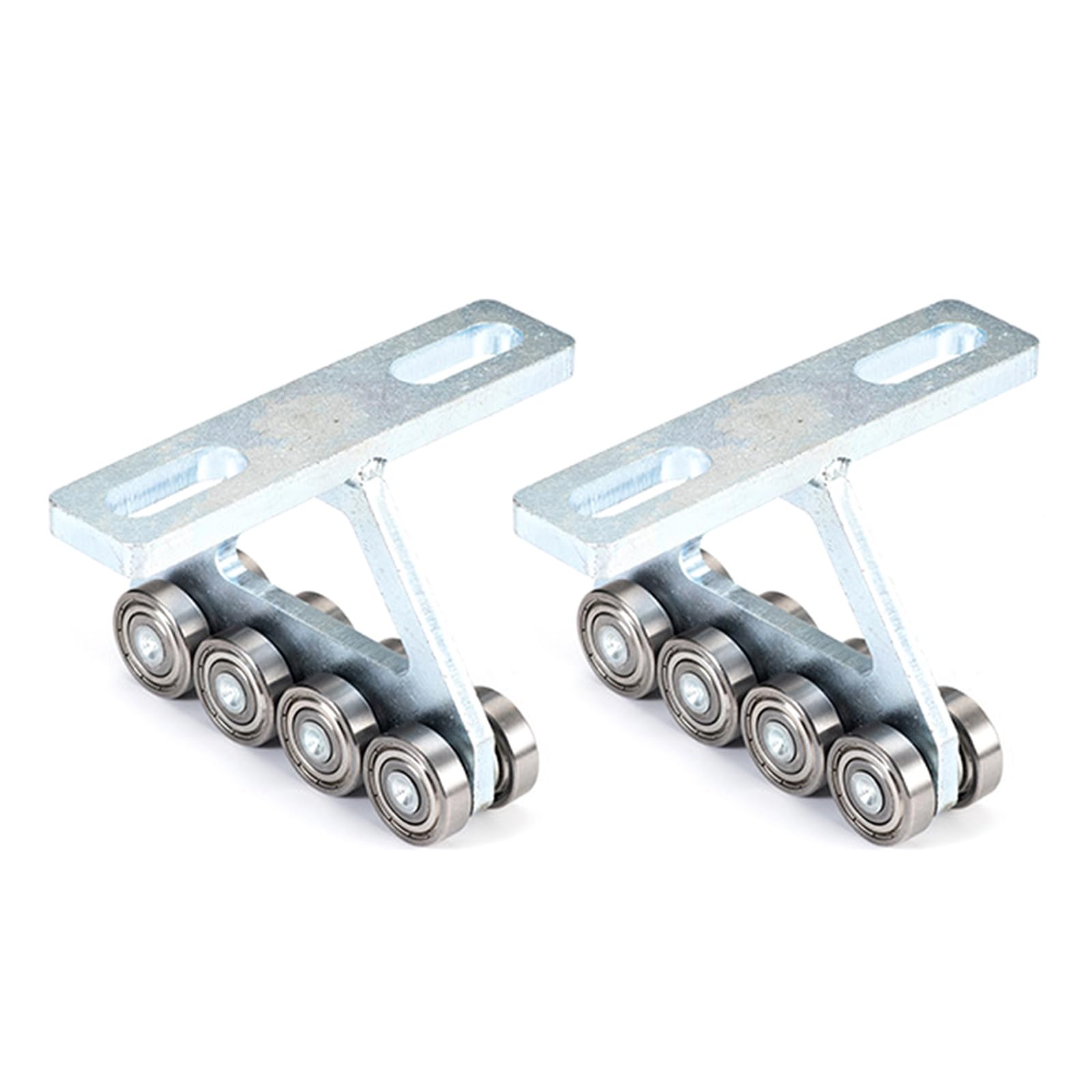 Buxuaaaa 8 Wheel Trolley Assembly Rollers For Taller Struts Channel Trolley Roller Garage Pulley Two Bearing Assembly Curtain Roller Wheel