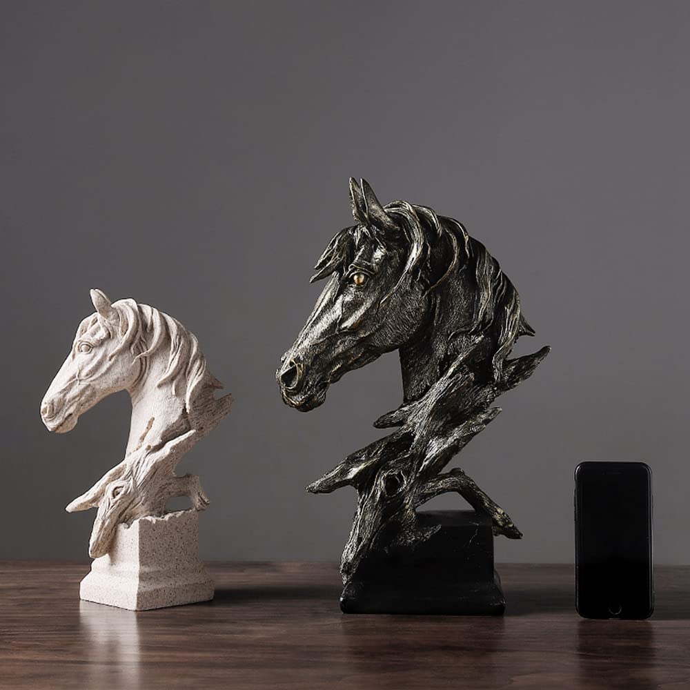 馬のオブジェ/アニマルヘッド/置物/台座付き Amazon.co.jp: 馬の頭 馬像 北欧風 かわいい動物 アニマルヘッド
