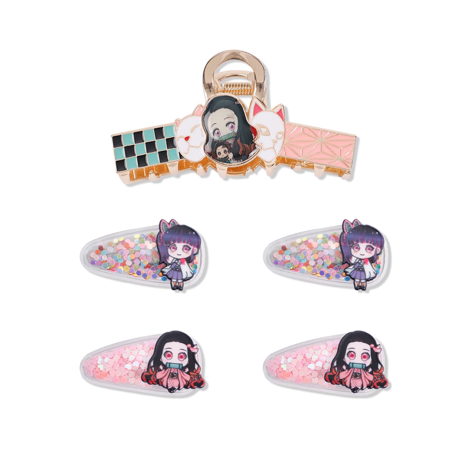 Clip Capelli Nezuko - Set Da 10 Pezzi Per Bambine, Accessori Carini Con Design A Ragazza Demone, Idee Regalo - Foto 7