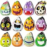 JOYIN - 60 bolsas de regalo con cordón de Halloween, bolsas de dulces o golosinas a granel en 12 lindos diseños de...