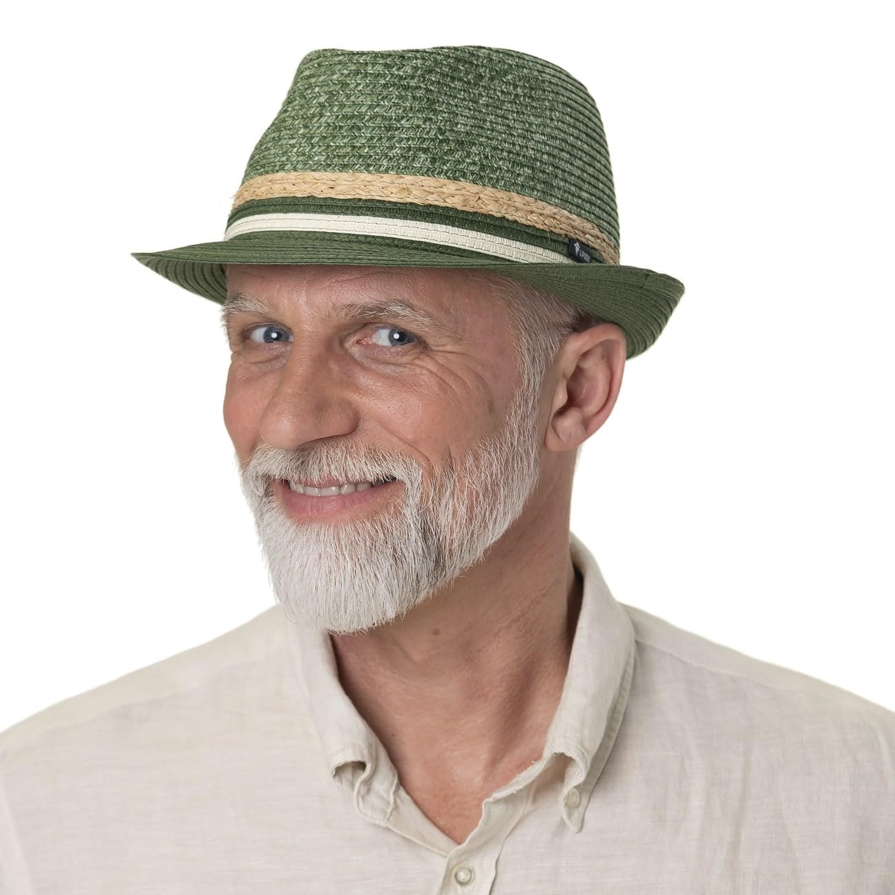 LIPODO Melanto Cappello Trilby in Paglia a Righe Prodotto in Italia Unisex Primavera Estate