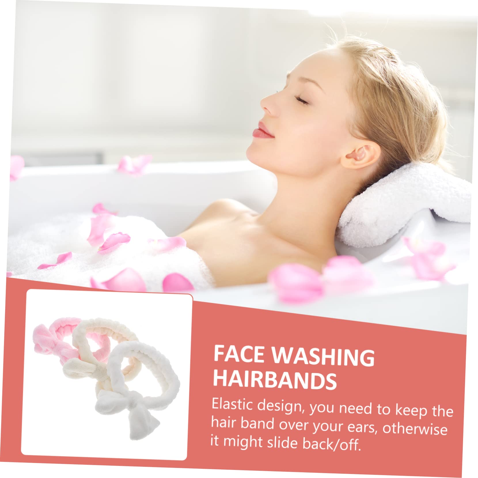 Ipetboom 9pezzi Fasce Per Fleece Elastici Per Makeup Spa e Rosa Accessori Cosmetici Per e Ragazze